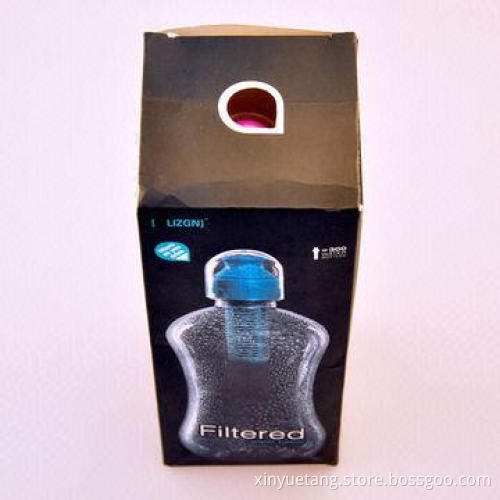 Carbon filter water bottle with carabiner BPA free, OEM orders is available
